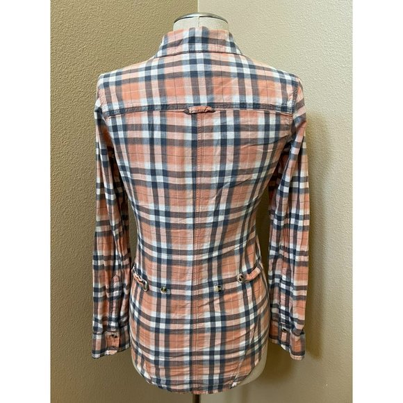 Hurley Ex-Boyfriend Women's Long Sleeve Plaid Button-Down Shirt Size Small - Picture 3 of 4